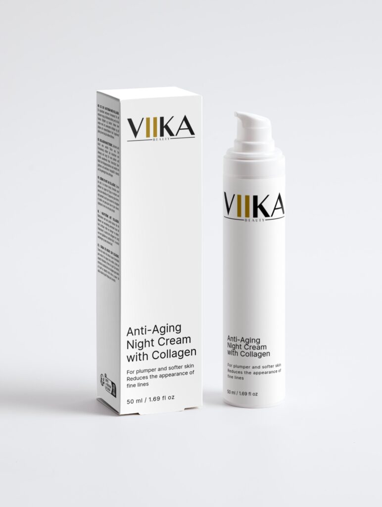 Anti-Aging Night Cream with Collagen 50 ml VIIKA Beauty | Organic Skincare Products | European Quality
